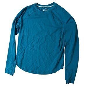Coolibar Women’s Long Sleeve LumaLeo T-Shirt – Teal – Size M – UPF 50+